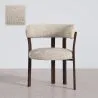 Fauteuil de salon avec accoudoirs rembourrés en Chenille – Pieds effet bois foncé – Design ergonomique et moderne – Okare image 9
