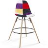 Tabouret de Bar - Rembourrage Patchwork - Design Scandinave et Pieds en Bois - Skögur image 9