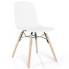Chaise de salle à manger avec pieds en bois naturel – Style moderne et fonctionnalité -Broly image 9