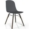 Chaise de salle à manger avec pieds en bois foncé – Style moderne et fonctionnalité - Broly image 9