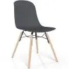 Chaise de salle à manger avec pieds en bois naturel – Style moderne et fonctionnalité -Broly image 9