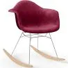 Chaise à bascule moderne en tissu rembourré – Style nordique - Nordika image 9