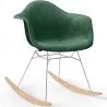 Chaise à bascule moderne en tissu rembourré – Style nordique - Nordika image 9