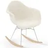 Chaise à bascule Bouclé avec accoudoirs – Design scandinave avec acier et bois - Nordika image 9