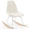 Chaise à bascule Minimaliste Bouclé – Style Nordic avec base en bois et acier - Skögur image 9