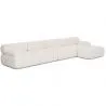 Canapé modulaire Chaise Longue Rembourré en Tissu Bouclé - 4/5 places - Bianca image 9