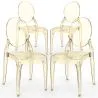 Lot de 4 chaises de salle à manger transparentes - Style Victoria  image 9