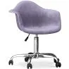 Chaise de bureau avec accoudoirs - Chaise de bureau pivotante avec roulettes - Grev image 9