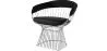 Chaise de salle à manger avec accoudoirs - Cuir et métal - Barrel image 9