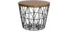 Table d'appoint ronde - Design industriel - Bois et métal - Basker image 9