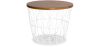 Table d'appoint ronde - Design industriel - Bois et métal - Basker image 9