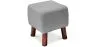 Tabouret carré - Tapissé de lin - Bois - Nor image 9