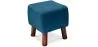 Tabouret carré - Tapissé de lin - Bois - Nor image 9