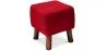 Tabouret carré - Tapissé de lin - Bois - Nor image 9