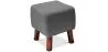 Tabouret carré - Tapissé de lin - Bois - Nor image 9