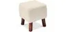 Tabouret carré - Tapissé de lin - Bois - Nor image 9