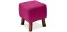 Tabouret carré - Tapissé de lin - Bois - Nor image 9