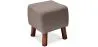 Tabouret carré - Tapissé de lin - Bois - Nor image 9