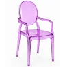 Chaise de salle à manger transparente - Design avec accoudoirs - Victoria Queen image 9