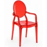 Chaise de salle à manger transparente - Design avec accoudoirs - Victoria Queen image 9