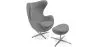 Fauteuil avec repose-pieds design en forme d'œuf - Revêtement en tissu - Brave image 9
