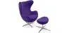 Fauteuil avec repose-pieds design en forme d'œuf - Revêtement en tissu - Brave image 9