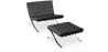Fauteuil design avec repose-pieds - Revêtement en cuir - Town image 9