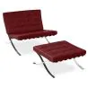 Fauteuil design avec repose-pieds - Revêtement en cuir - Town image 9