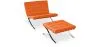 Fauteuil design avec repose-pieds - Revêtement en cuir - Town image 9