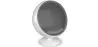  Fauteuil design boule - Tissu rembourré - Batton image 9
