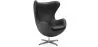 Fauteuil avec accoudoirs - Revêtement en cuir - Design en forme d'œuf - Brave image 9