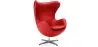 Fauteuil avec accoudoirs - Revêtement en cuir - Design en forme d'œuf - Brave image 9