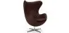 Fauteuil avec accoudoirs - Revêtement en cuir - Design en forme d'œuf - Brave image 9