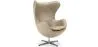 Fauteuil avec accoudoirs - Revêtement en cuir - Design en forme d'œuf - Brave image 9