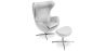  Fauteuil avec repose-pieds design en forme d'œuf - Revêtement en cuir - Brave image 9
