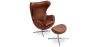  Fauteuil avec repose-pieds design en forme d'œuf - Revêtement en cuir - Brave image 9