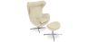 Fauteuil avec repose-pieds design en forme d'œuf - Revêtement en cuir - Brave image 9