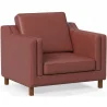 Fauteuil avec Accoudoirs - Revêtu de Cuir - Mattathais image 9