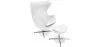 Fauteuil Design Oeuf avec Repose-Pieds - Revêtement en Similicuir - Brave image 9