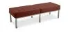Banc rembourré en cuir - 3 places - Kannes image 9