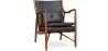 Fauteuil en bois avec accoudoirs - Revêtu de cuir - Annua image 9