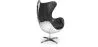 Fauteuil Design avec Accoudoirs - Design Oeuf - Cuir et Métal - Cocoon image 9