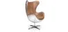 Fauteuil Design avec Accoudoirs - Design Oeuf - Cuir et Métal - Cocoon image 9