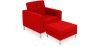 Fauteuil Design avec Repose-Pieds - Revêtement en Cachemire - Konel image 9