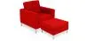 Fauteuil Design avec Repose-Pieds - Revêtement en Cachemire - Konel image 9