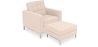 Fauteuil Design avec Repose-Pieds - Revêtement en Cachemire - Konel image 9