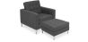 Fauteuil Design avec Repose-Pieds - Revêtement en Cachemire - Konel image 9