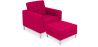 Fauteuil Design avec Repose-Pieds - Revêtement en Cachemire - Konel image 9