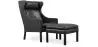 Fauteuil avec Repose-Pieds - Revêtement en Cuir - Micah image 9