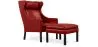 Fauteuil avec Repose-Pieds - Revêtement en Cuir - Micah image 9